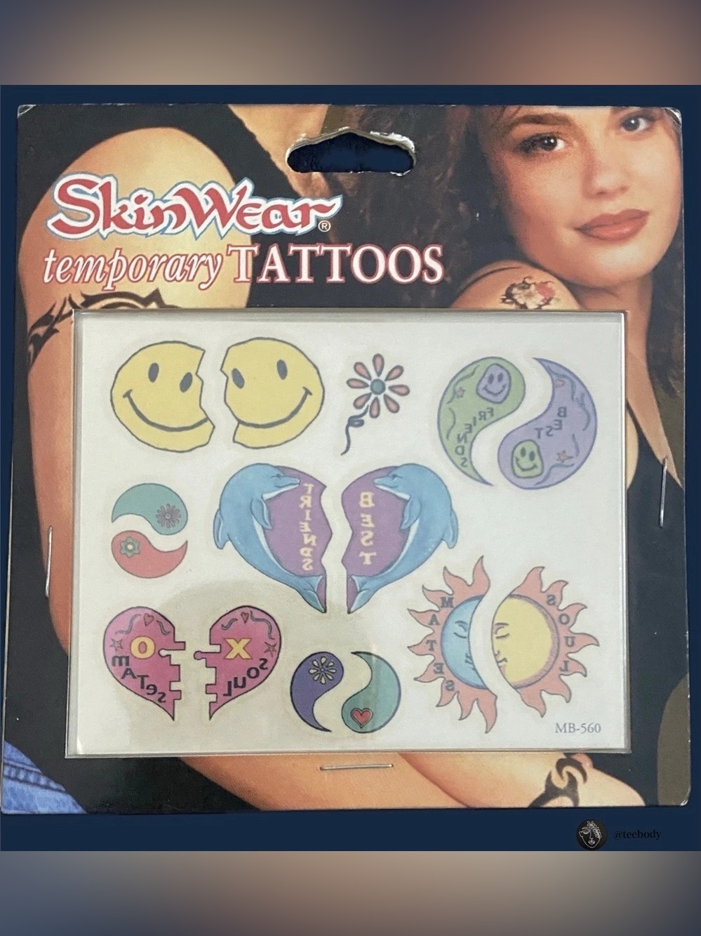 Vintage 1995 SkinWear Best Friends Temporary Tattoos 90s